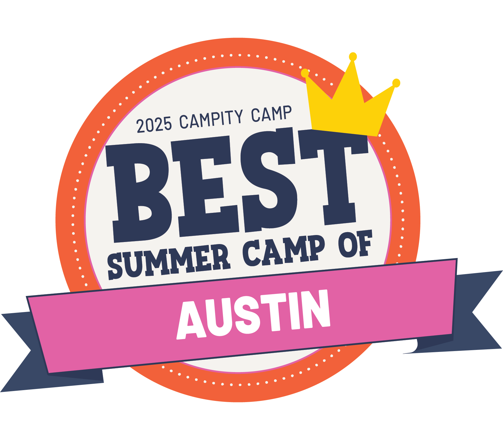 Austin best summer camps badge